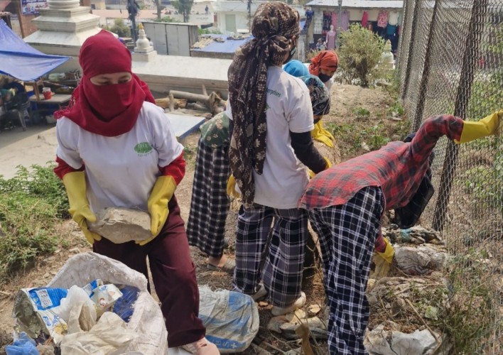 Our ongoing initiative, Lily's Leaves, involves cleaning acidic pine needles to improve soils.